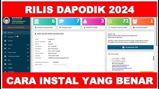 RILIS DAPODIK 2024  CARA INSTAL DAPODIK 2024 YANG BAIK DAN BENAR