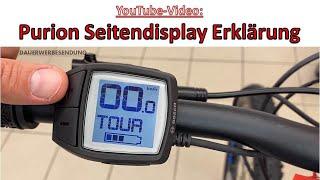 Bosch Purion E-Bike Display ErklärungEinschulung