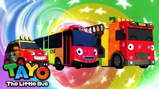 The Magic Rainbow Tunnel Songs Medley  Color Song for Kids  Learn Colors  Tayo the Little Bus