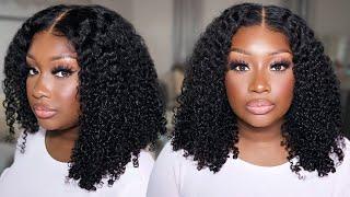 FLAWLESS FLUFFY CURLS  GLUELESS Wear Go Short Curly Wig Install ft ISEE Hair