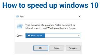 how to speed up windows 10  how to speed up your Computer