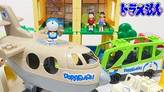 Doraemon House Blocks Playset and Airplane  Bus