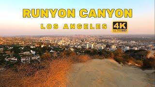 RUNYON CANYON SUNSET HIKE  CELEBS MOST POPULAR HIKING TRAIL  LOS ANGELES - HOLLYWOOD 4K