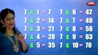 Table of 7 in English  7 Table  Multiplication Tables in English  Learning Video  Pebbles Rhymes