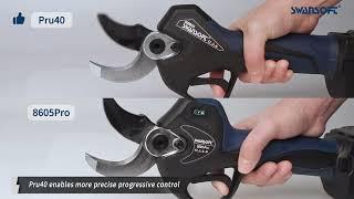 video between Swansoft SW-PRU-40 and Swansoft 8605PRO electric pruning Shear