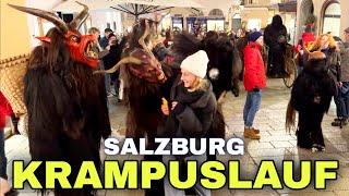 Krampuslauf in Salzburg 2023 Linzergasse