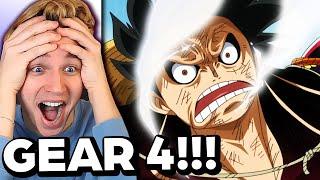 LUFFY GEAR 4 FIRST TIME REACTION ONE PIECE