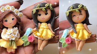 How to make a doll step by step  Doll Tutorial  Cold Porcelain Clay  Clay Craft Ideas