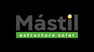 Estructura para sistema solar  Mástil para 2 paneles