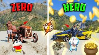 Shinchan & Doraemon Transforming Zero To God Cars Through Amazing Portal In GTA 5   #gta5