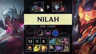 Nilah ADC vs Jhin Triple Kill Legendary - EUW Master Patch 14.17