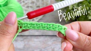  Мой самый любимый плотный узор крючком. Всего 1 ряд. Вязание крючком.  Crochet stitch only 1 row.