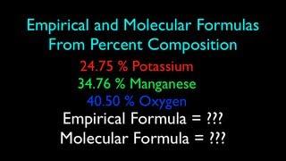 Empirical and Molecular Formula from Percent Composition No. 2