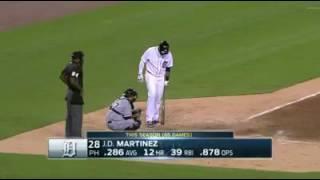 FIRST PITCH PINCH HIT LEAD TAKING HOME RUN FOR J.D. MARTINEZ IN HIS FIRST GAME BACK FROM THE DL