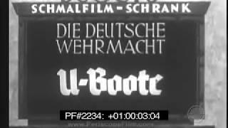 GERMAN U-BOAT NEWSREEL  BATTLE OF THE ATLANTIC  WWII TYPE IX  2234