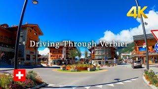 Driving through Verbier Summer Driving in Switzerland 4K
