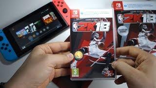 NBA 2K18 LEGEND EDITION - Nintendo Switch game card unboxing + gameplay