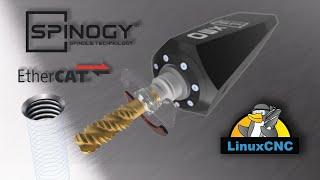 Spinogy X30 5kW CNC Spindle + LinuxCNC EtherCAT Rigid Tapping