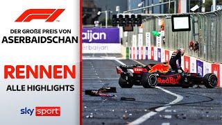 Reifenplatzer Verstappen verliert Sieg  Rennen - Highlights  Preis von Aserbaidschan  Formel 1