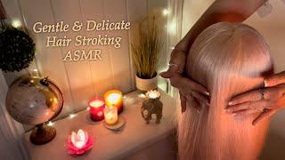  ASMR  Realistic Hair Stroking With Gentle Hand Movements On Pink Hair To Help You Sleep 