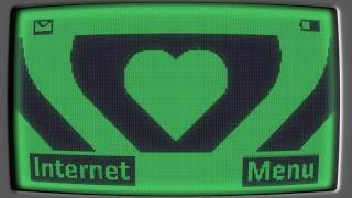 Black and Green Y2k Nokia Monochrome Heart Background  1 Hour Looped HD