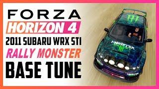 How to TUNE the 2011 SUBARU WRX STI in FORZA HORIZON 4 Rally Monster Base Tune