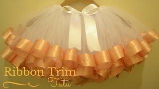How to Make Ribbon Trimmed Tutu Skirt DIY Tutu Skirt