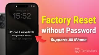 3 Ways How to Factory Reset iPhone without Password & iTunes  Supports All iPhone  2024