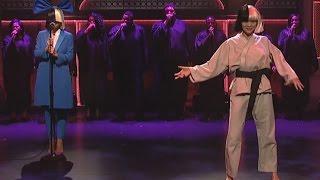 Sia with Mina Nishimura - Alive SNL 2015-11-07 with Trump intro edited out REVERSED