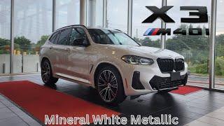NEW ARRIVAL 2024 BMW X3 M40i Mineral White Metallic on Black #bmw #x3 #m40i