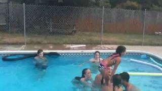 Pool cheer stunt
