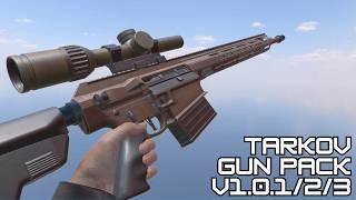 Everything in v1.0.1 - v1.0.3 of the Tarkov Gun Pack  Bonelab Mods