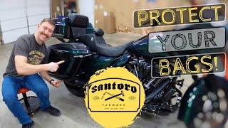 Santoro Fabworx Not Yo Daddys Bag Guards Unboxing & Install on a Harley Davidson Road Glide