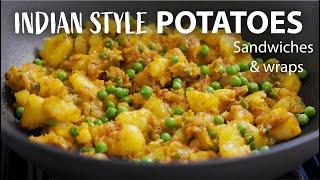 Indian Style Potato Recipe + Vegetable Wrap and Sandwich Recipe  Vegetarian and Vegan Meals Idea