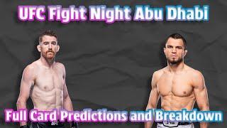 UFC Fight Night Abu Dhabi Full Card Predictions and Breakdown