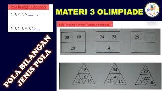 Materi 3 Olimpiade Matematika SMP 2022  POLA BILANGAN PART 1-JENIS POLA SIAP OSN