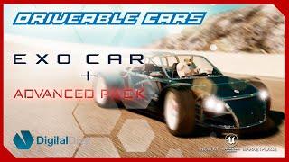 Driveable Cars Exo Car + Advanced Pack for Unreal Engine 4  Animations physics and car damage