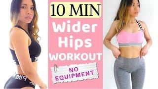 10 MIN Curvier Wider Hips Workout Grow Side Booty At Home No Equipment  Hana Milly