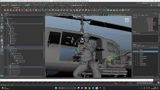 #Marine jumps from helicopter in flight #3danimation #maya