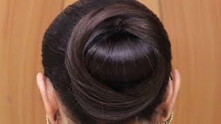 Beautiful Perfect Juda Hairstyle For Oily Hair using Donut bun  Simple Juda Hairstyle For ladies