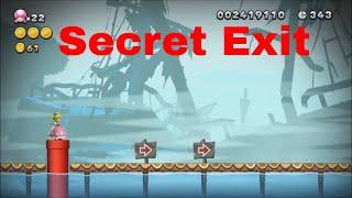 Sparkling Waters Haunted Shipwreck Secret Exit ㊙️  New Super Mario Bros. U Deluxe 