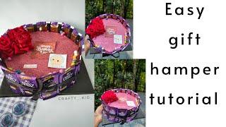 Easy gift hamper tutorial Chocolate hamper  Gift Box