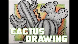 Drawing the Cactus using Mixed-Media