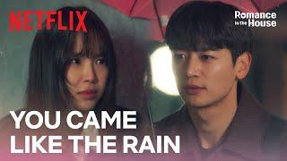 Min-ho keeps Na-eun dry in the rain  Romance in the House Ep 4  Netflix ENG SUB