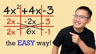 the easiest way to factor ax^2+bx+c when a is not 1