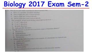 BIOLOGY 2017 EXAM PAPER SOLUTIONS SEMESTER 2