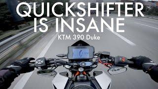 Quickshifter is so insane  KTM 390 Duke Akrapovic decat quickshifter pure sound