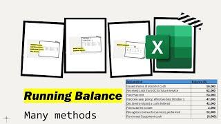 Running Balance tips and tricks - many methods to get it dynamically - Excel