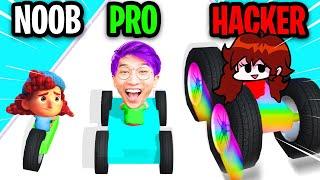 NOOB vs PRO vs HACKER In CARCRAFT.IO? ALL LEVELS