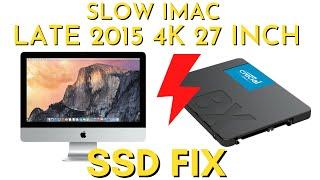 iMac 27 Late 2015 A1419 4K - SLOW Fusion hard drive replacement with new internal SSD MUCH FASTER